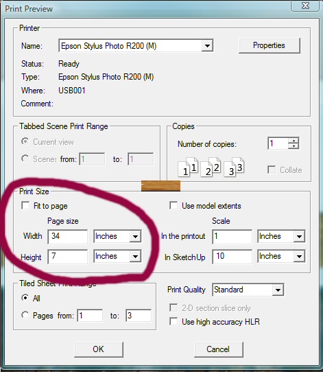 sketchup print to scale on one page